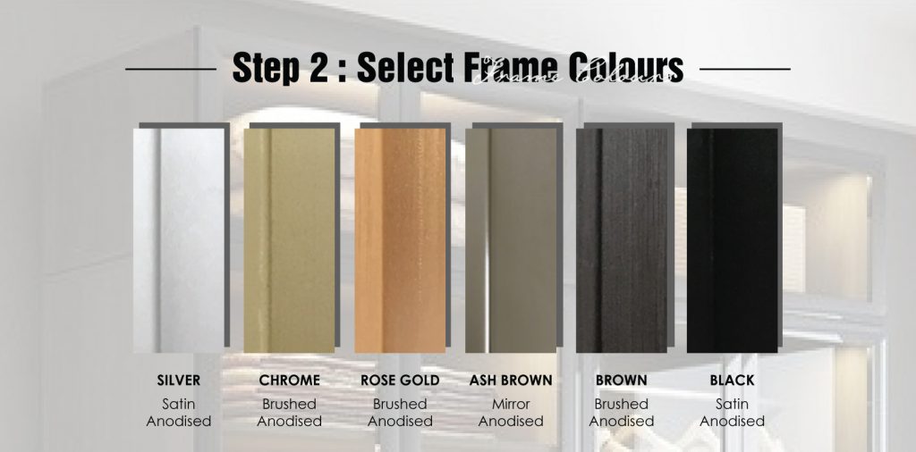RAVE Doors Select Frame Colours